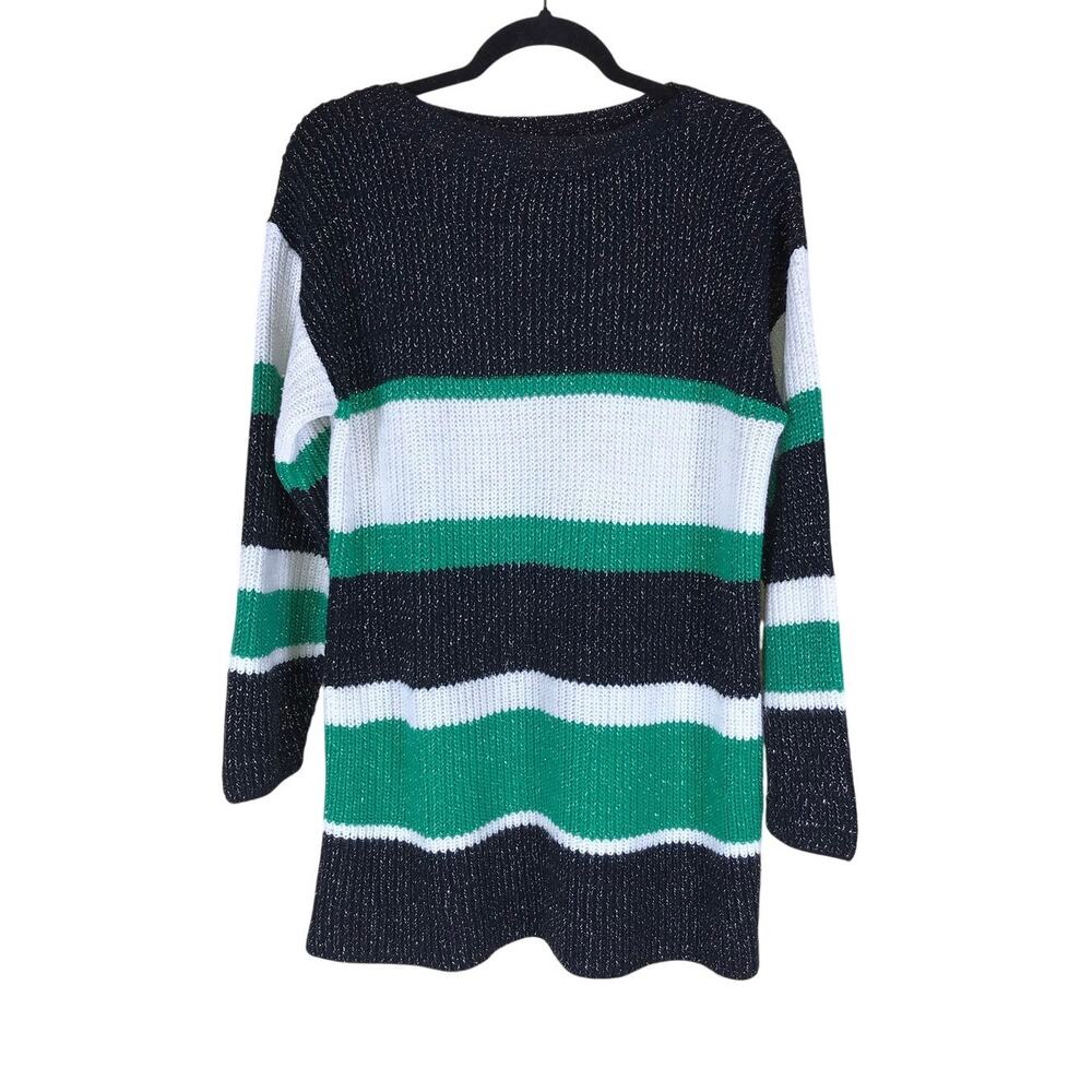 Vintage 90s Huntington Ridge Sweater Women’s Large Striped Knit Pullover USA